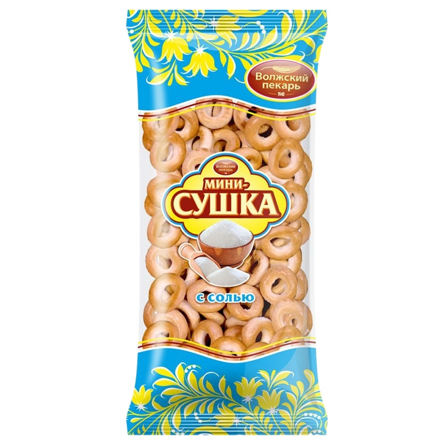 в Сушки-мини Хлебный Дом с солью  Волжский Пекарь  180г - интернет-магазин Близнецы