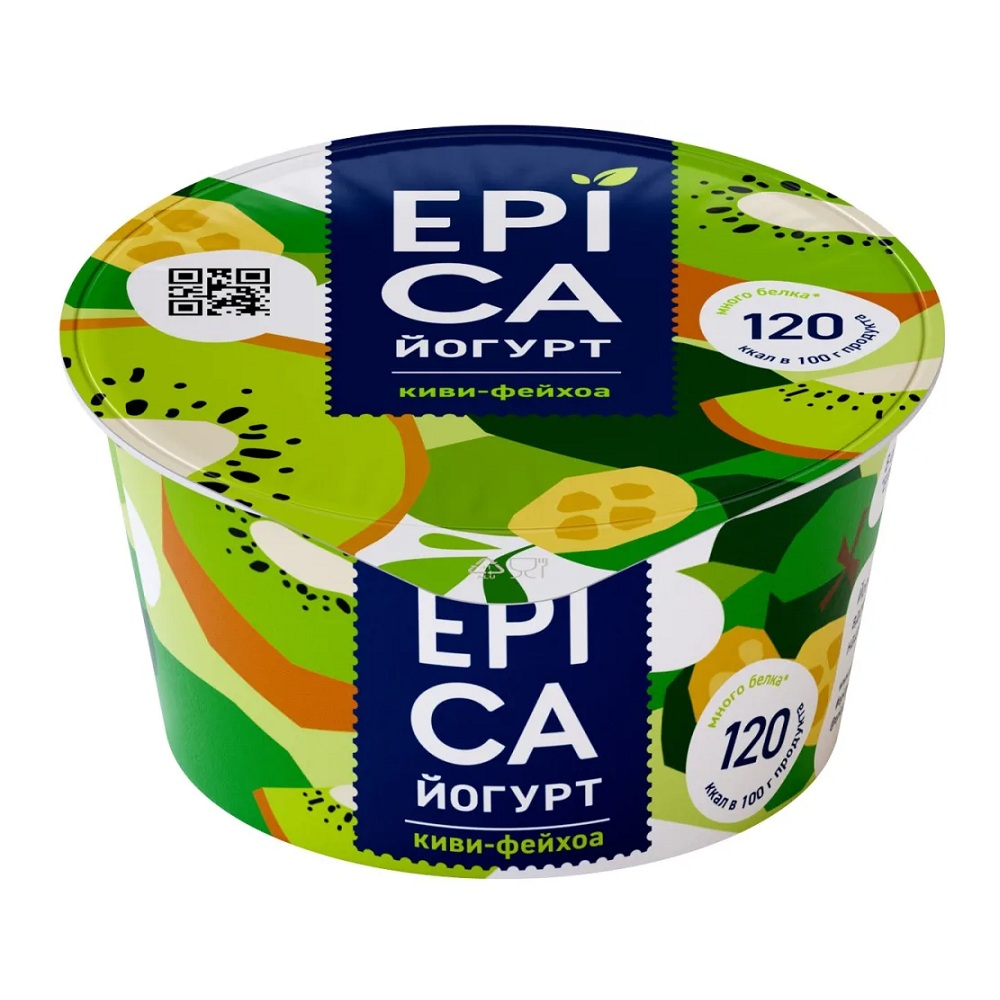 Йогурт 4.8% фрукт EPIKA киви фейхоа  - интернет-магазин Близнецы