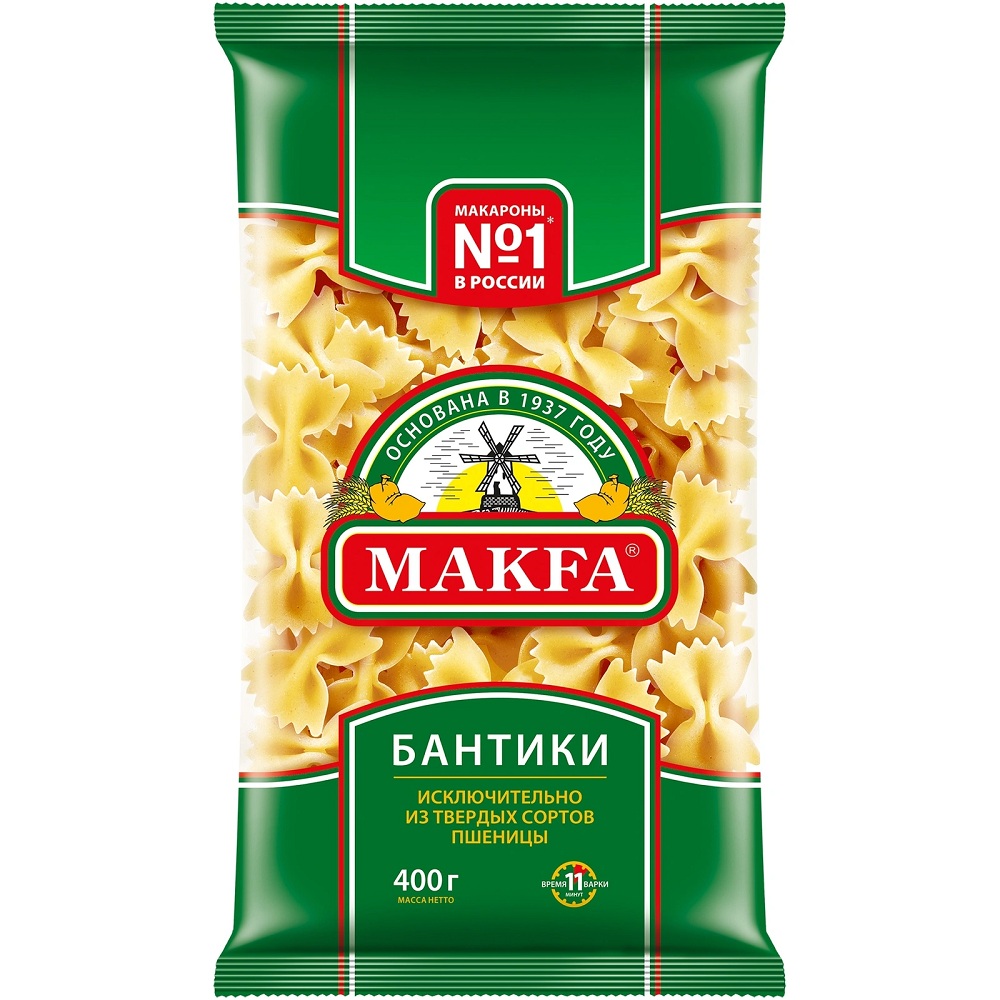 Макароны Makfa бантики, 400 г