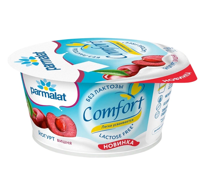 Йогурт 2.9% без лактозы вишня Пармалат 130г шт - интернет-магазин Близнецы