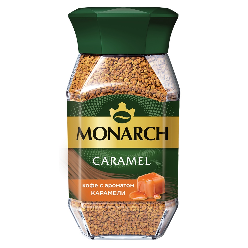 Кофе растворимый Monarch Caramel сублимированный с ароматом карамели, 95 г