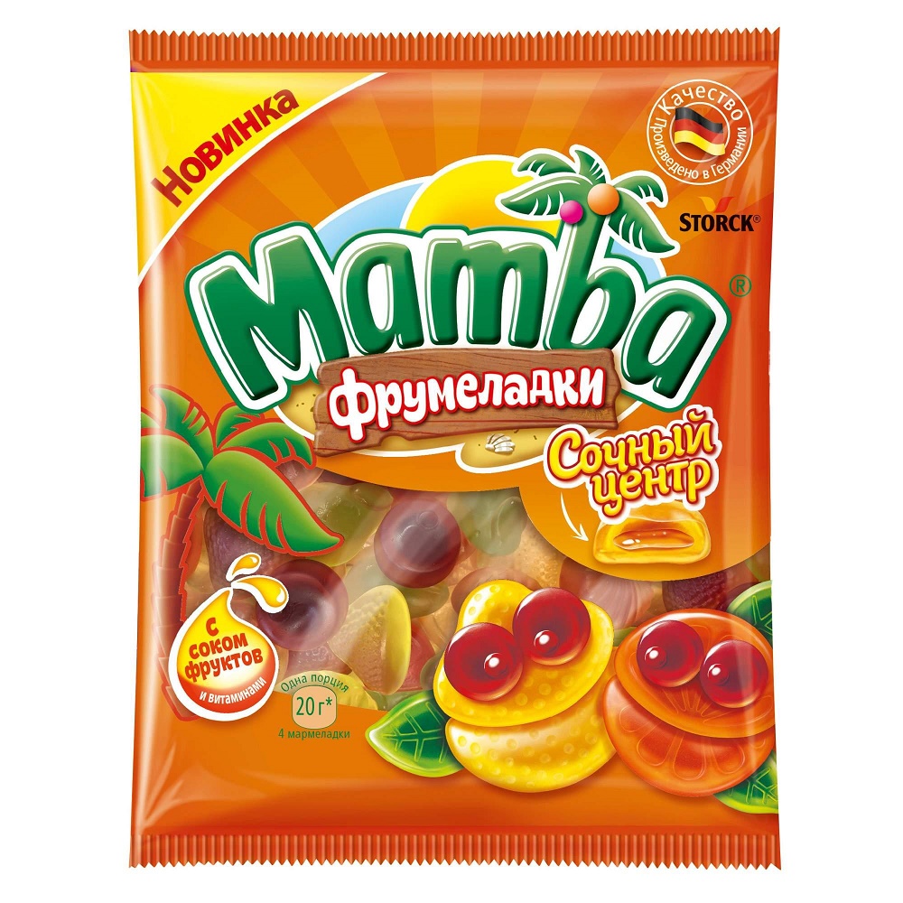 Мармелад жевательный Mamba Фрумеладки Сочный центр, 70 г