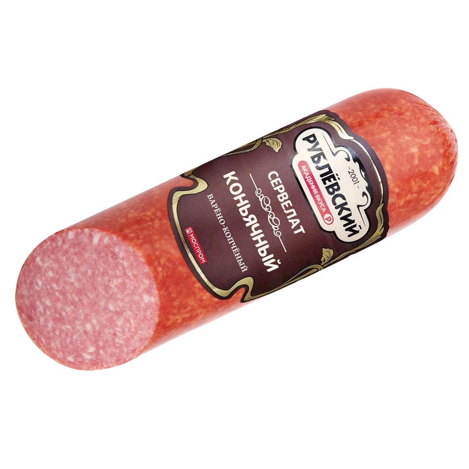 Колбаса Сервелат Коньячный в к в у  Рублевский   - интернет-магазин Близнецы
