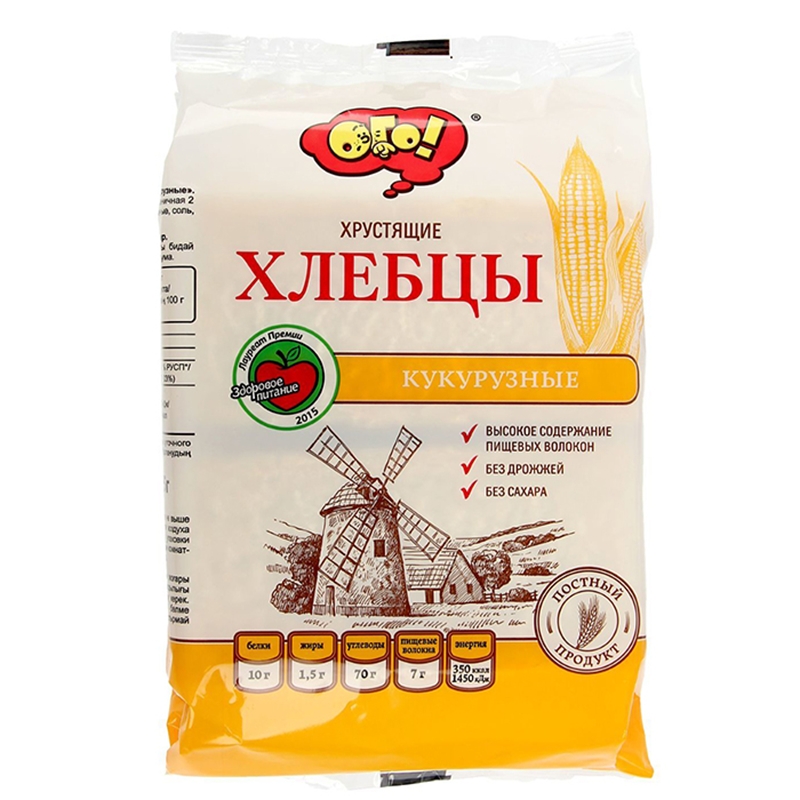 Хлебцы ОГО кукурузные 75г  124  - интернет-магазин Близнецы