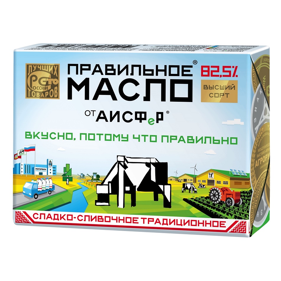 Масло слад-слив 82.5% Традиционное "Правильное масло" 180г шт - интернет-магазин Близнецы