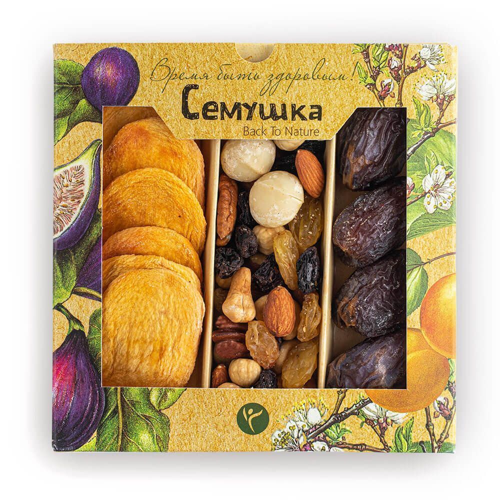 **Набор орехов с Корол-ми финик и персиками  Семушка  230г - интернет-магазин Близнецы