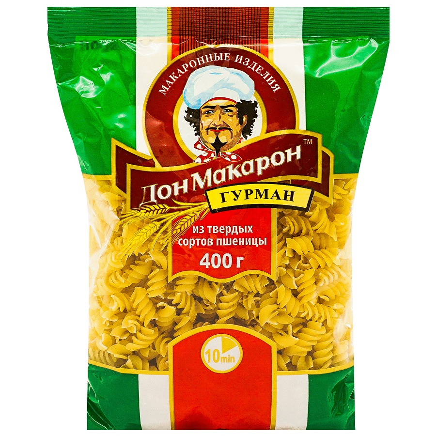 Макар изд  ДОН МАКАРОН Гурман спираль 400г - интернет-магазин Близнецы