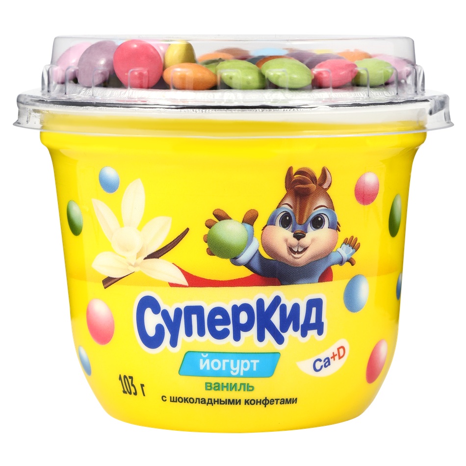 Йогурт СуперКид 2% ваниль   Савушкин Продукт  103г шт   - интернет-магазин Близнецы