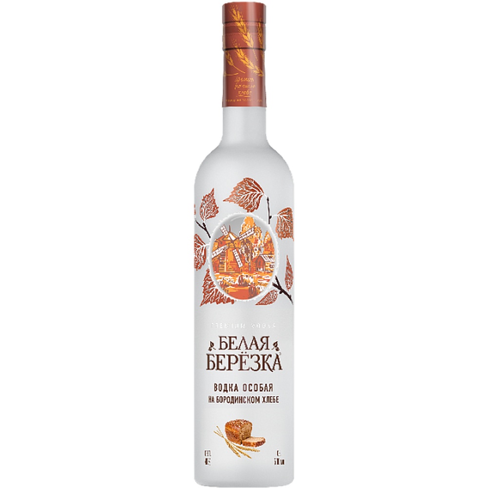 Водка Белая Березка на бородинском хлебе 0.5 л  - интернет-магазин Близнецы