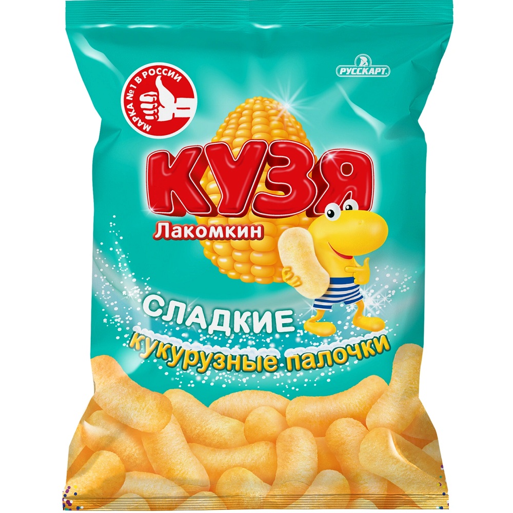 Кукуруз палочки "Кузя Лакомкин"  Русскарт  140г шт - интернет-магазин Близнецы