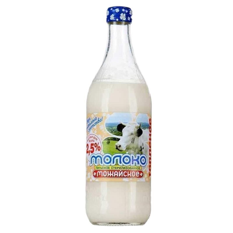Молоко топлен 2.5% Можайское шт 0.45л - интернет-магазин Близнецы