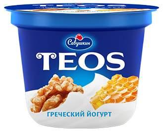 Йогурт 2% Греческий грецкий орех-мед  Савушкин продукт  250г              - интернет-магазин Близнецы