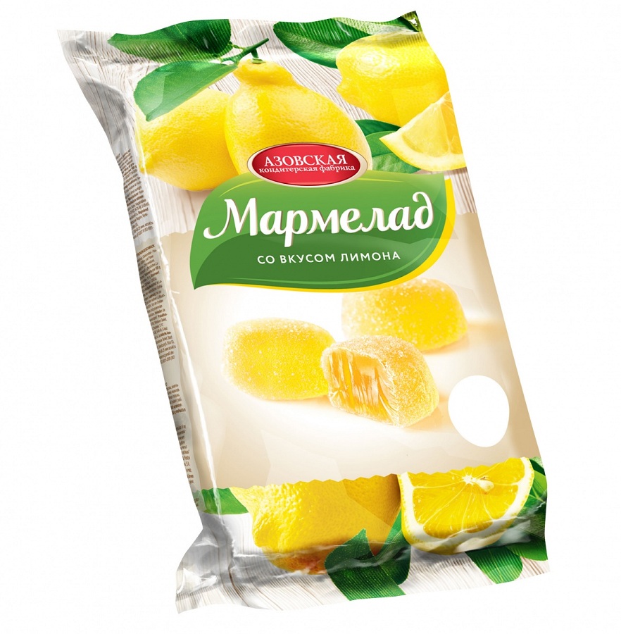 Мармелад желейный Лимон  Азовская КФ  300г - интернет-магазин Близнецы