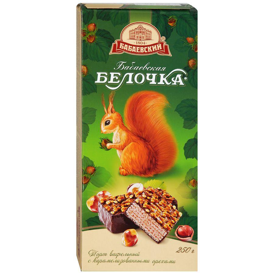 Торт Белочка Вафельный с орехами 250г.