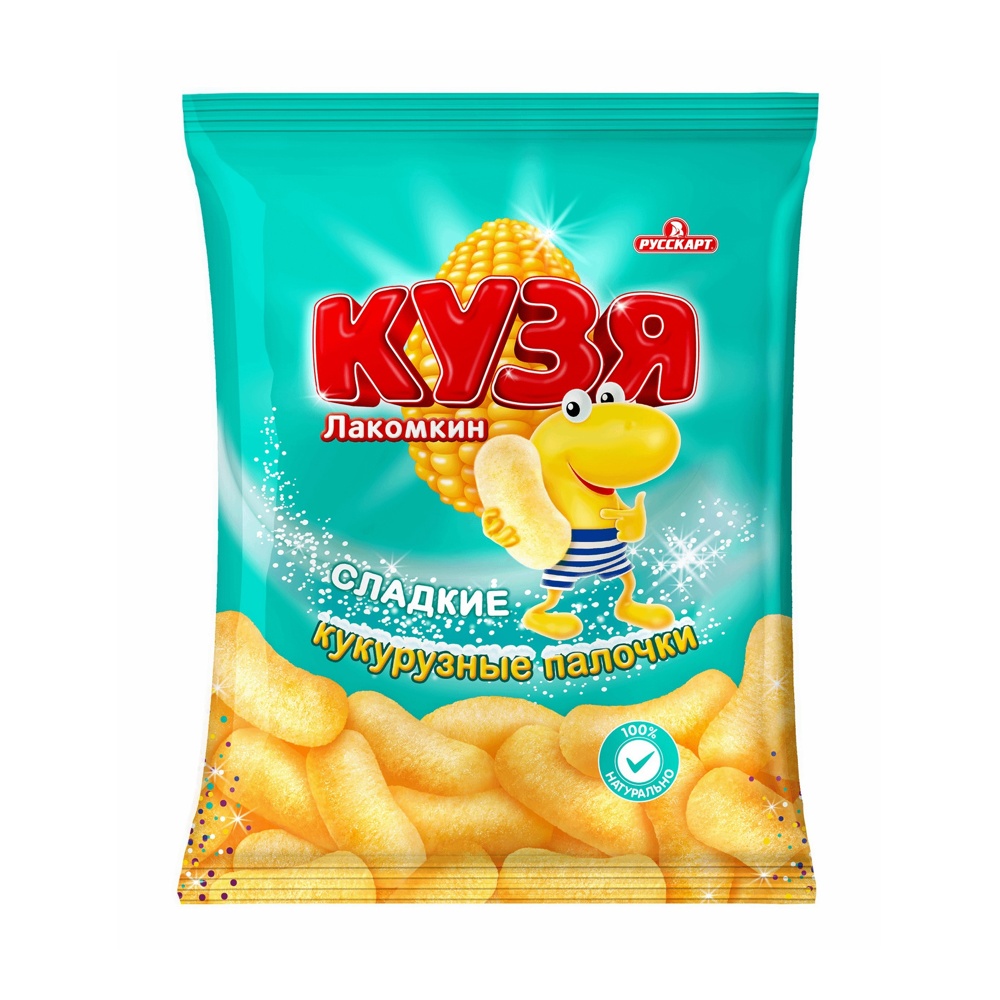 Кукуруз палочки "Кузя Лакомкин"  Русскарт  100г - интернет-магазин Близнецы