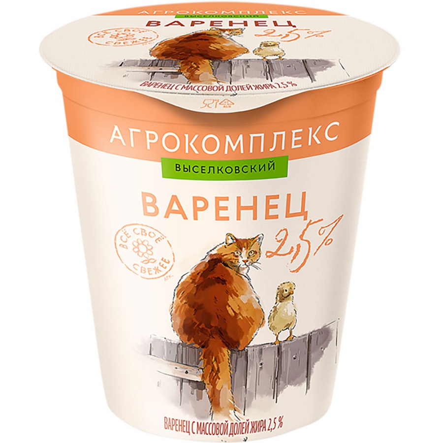 Варенец  2.5%  Агрокомплекс 300г шт     - интернет-магазин Близнецы