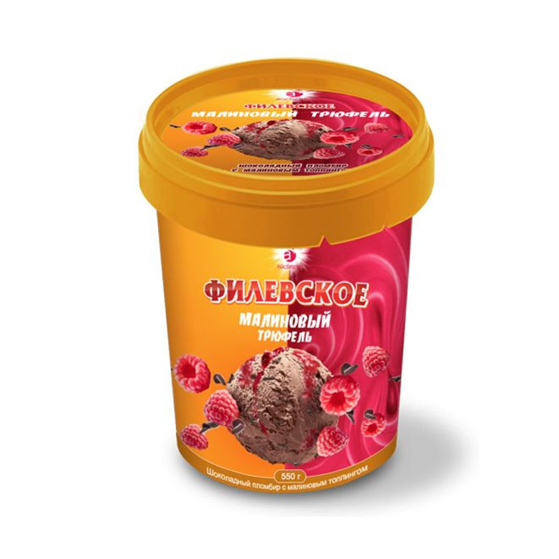 Морож Филевское Ведро Малиновый Трюфель  Айсберри  550г - интернет-магазин Близнецы