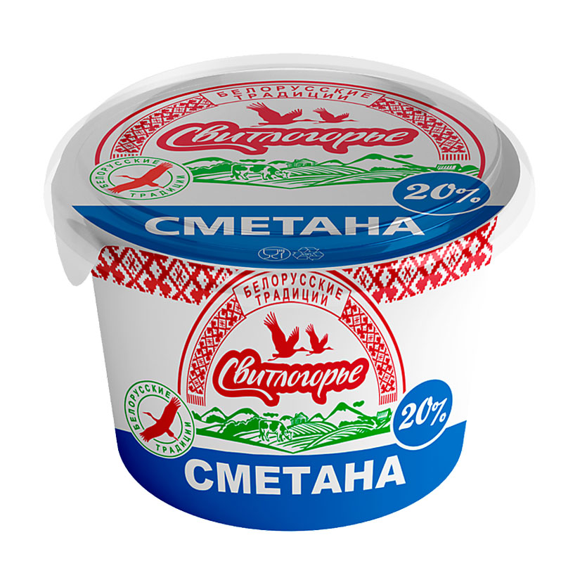 Сметана 20% Свитлогорье 380г шт - интернет-магазин Близнецы