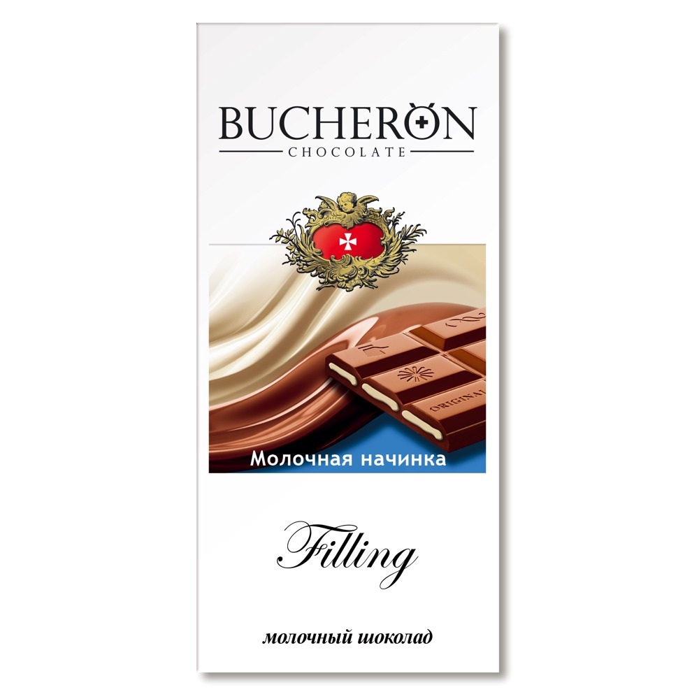 Шоколад молочный Bucheron Filling с молочной начинкой, 85 г