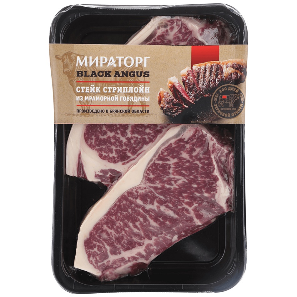 Стейк Стриплойн из говядины  Мираторг  400г - интернет-магазин Близнецы