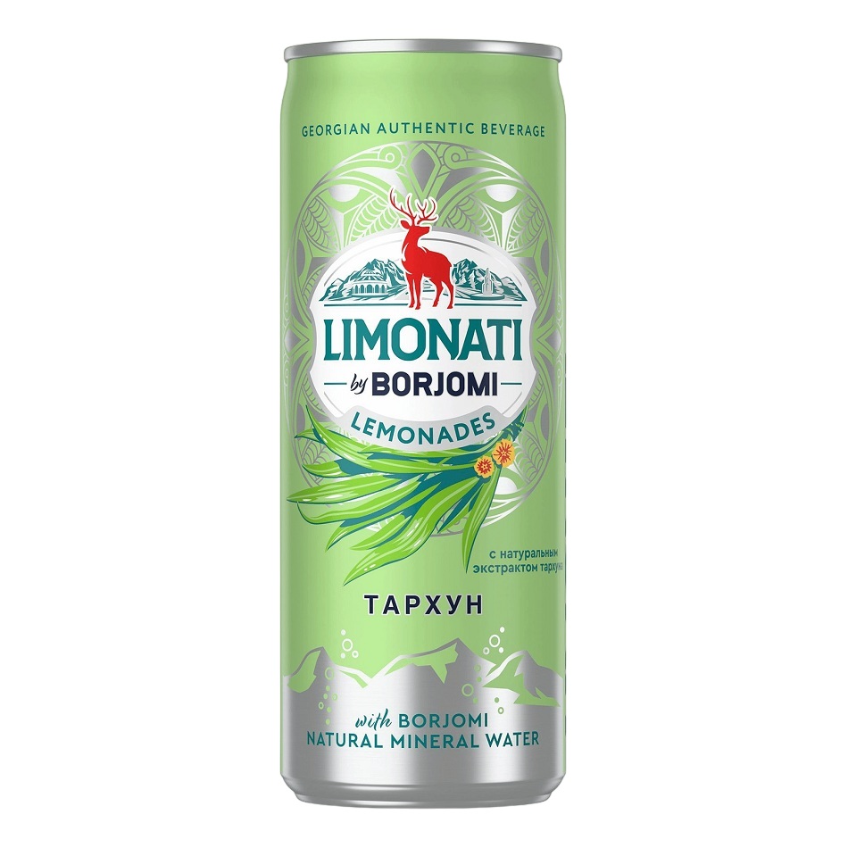 Напиток газированный Limonati by Borjomi со вкусом тархун, 0,33 л