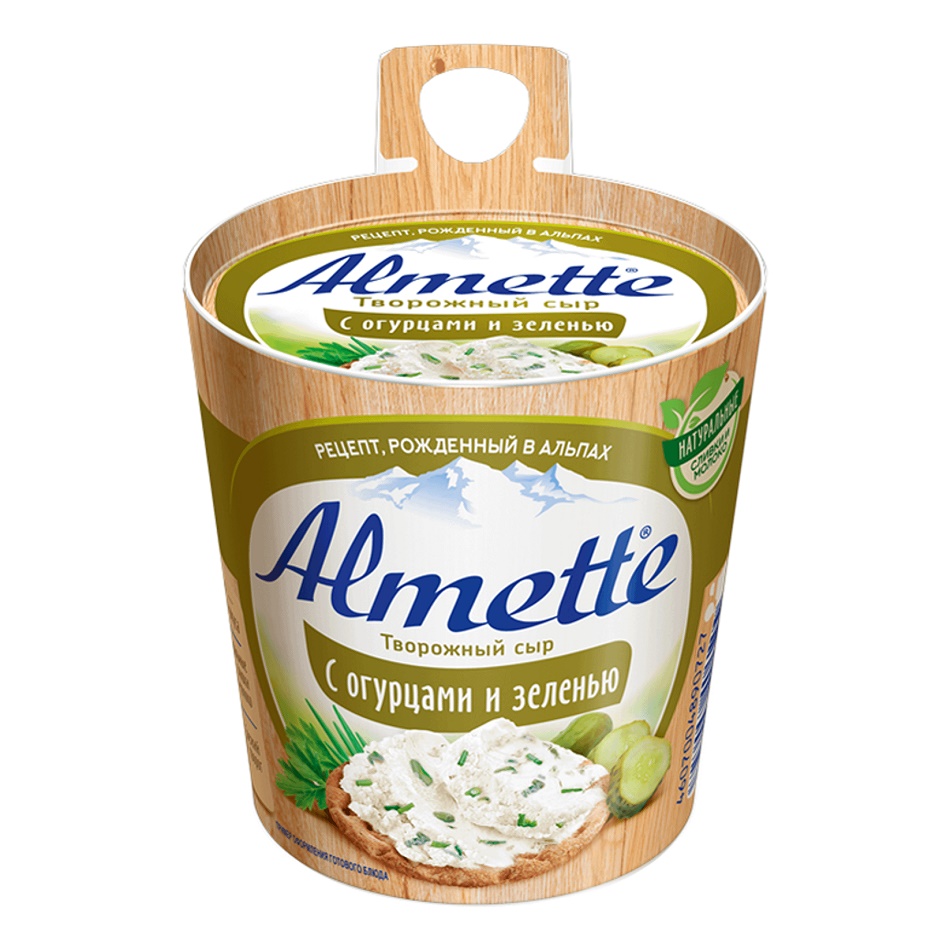 Сыр творожный Альметте с огурц и зеленью 150г - интернет-магазин Близнецы