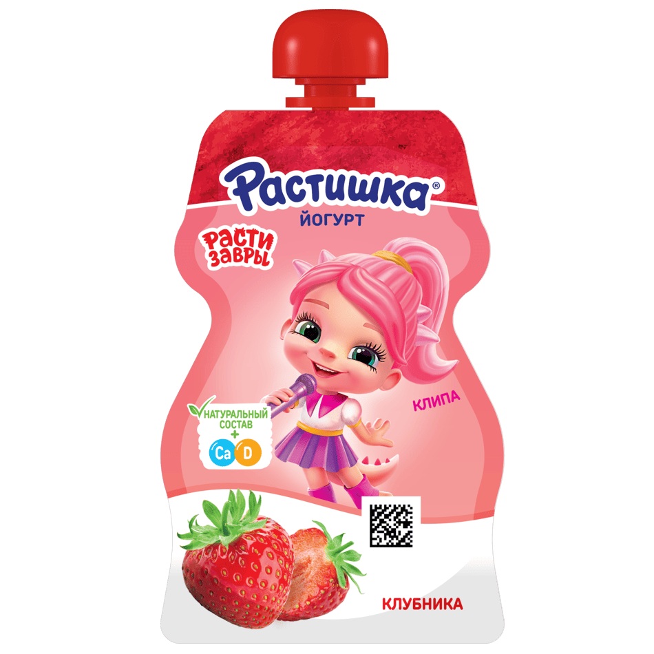 Данон Растишка йогурт клубника 70г шт - интернет-магазин Близнецы