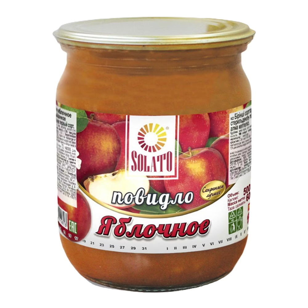 Повидло Solato яблочное, 600 г