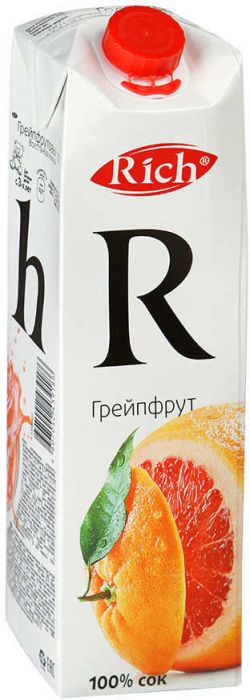 Сок Рич Грейпфрут ''1.0'' л пак  - интернет-магазин Близнецы