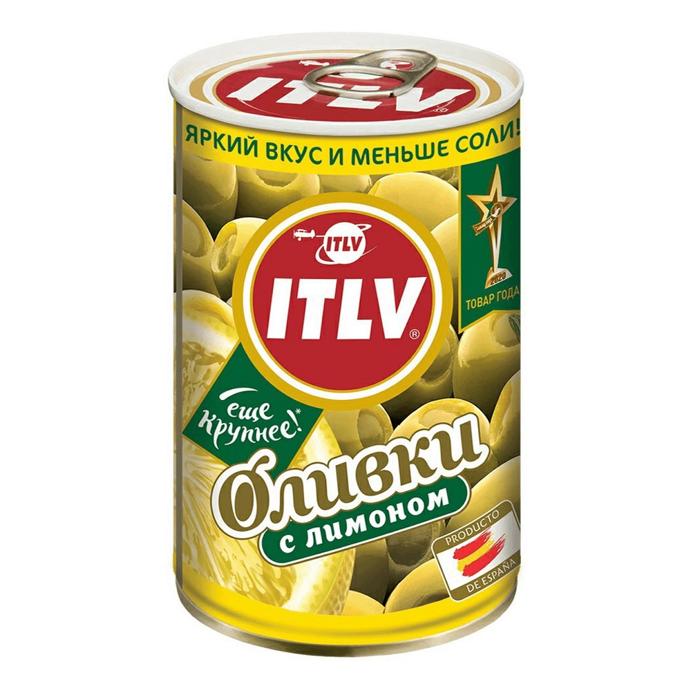 Оливки ITLV фарш лимон  Испания  ж б 300г - интернет-магазин Близнецы